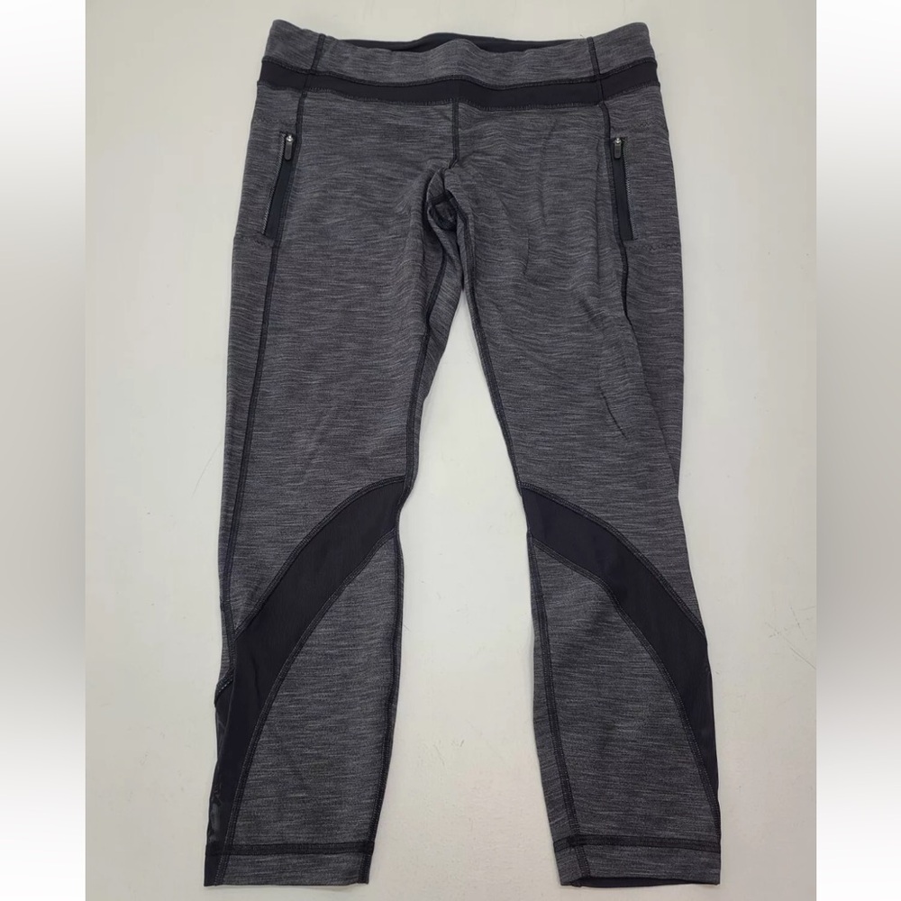 Lululemon Inspire Tight II Heathered Black / Heathered Black Size 12 Womens